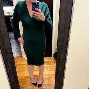 RW&CO green ribbed dress, M